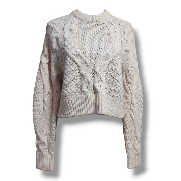 FCUK Kalina Cable Knit Jumper Sweater in Classic Cream - Picture 14 of 14